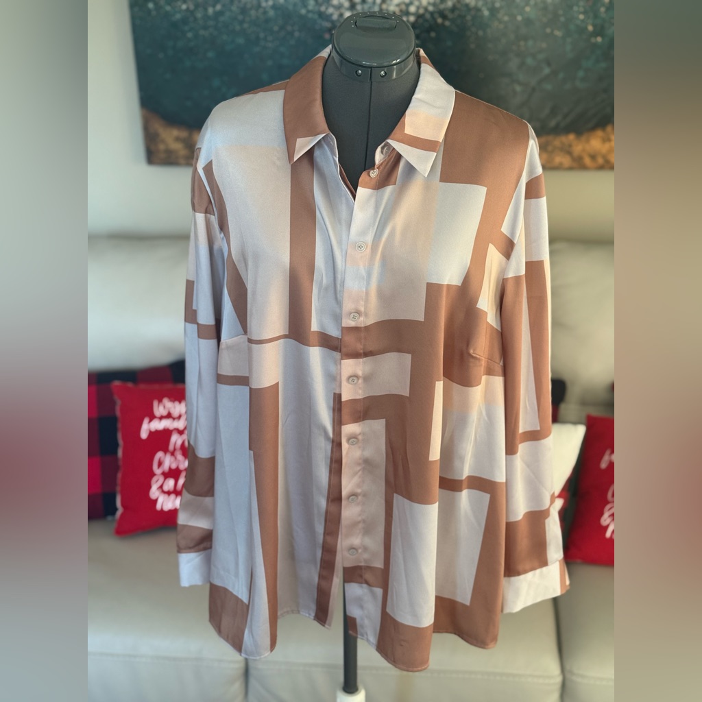 Lafayette 148 New York 100% Polyester Blouse Size 2x